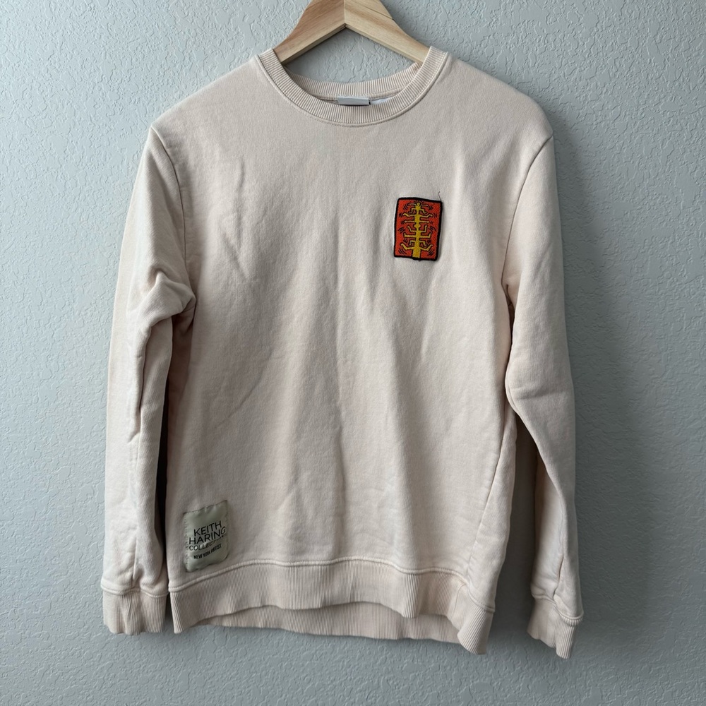 Zara Cream Keith Haring Collection Sweatshirt